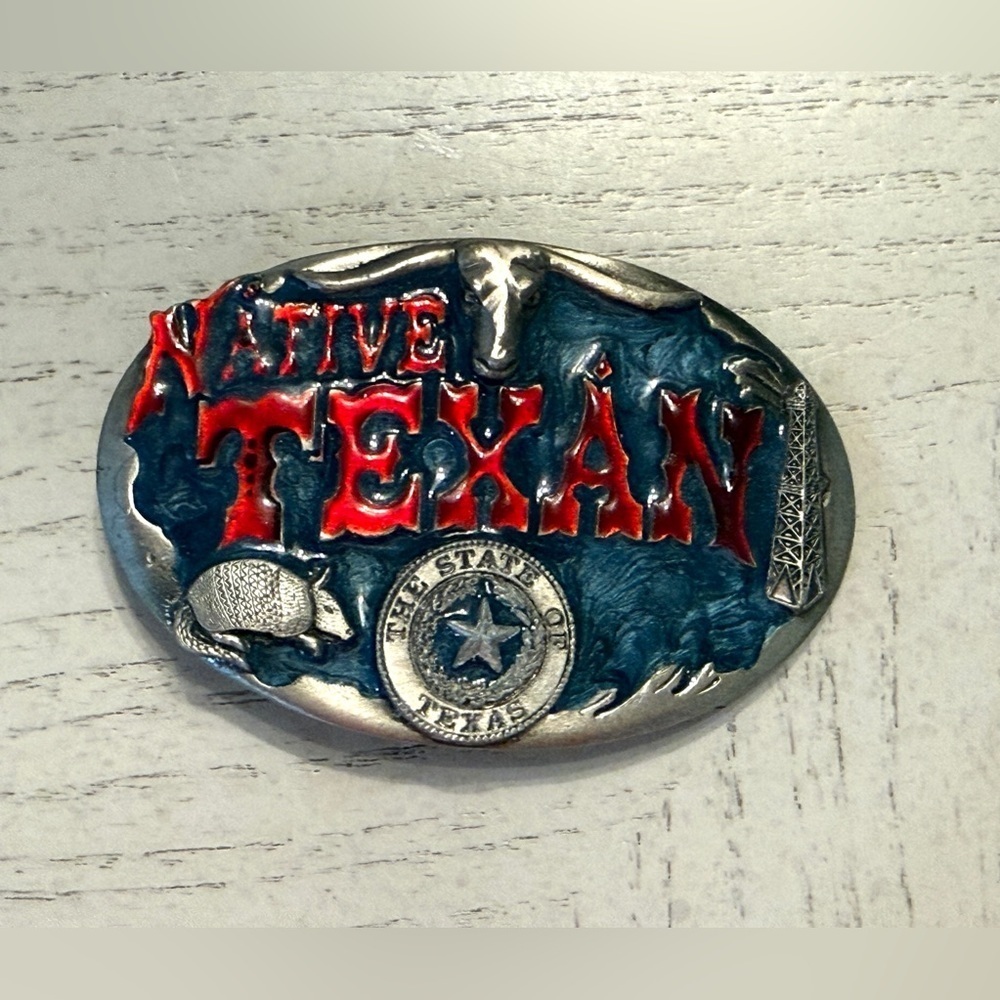 1985 “Native Texan” Belt Buckle by The Great American Buckle Co.
